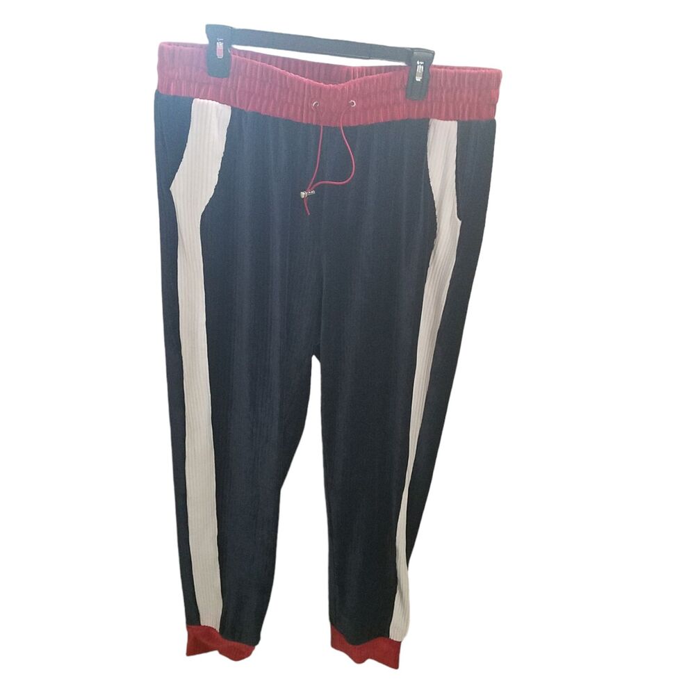 Ashley Sport Womens Size 18 Blue White Solid Jogger Sweatpants